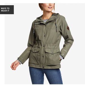 Eddie Bauer Rain Jacket Charly Jacket color Sprig olive green size XSP NWT